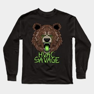 HVAC Savage - Bear Long Sleeve T-Shirt